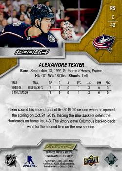 2019-20 Upper Deck Engrained #95 Alexandre Texier Back