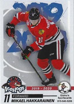 2019-20 Gizmo's Sportscards Rockford IceHogs (AHL) #NNO Mikael Hakkarainen Front