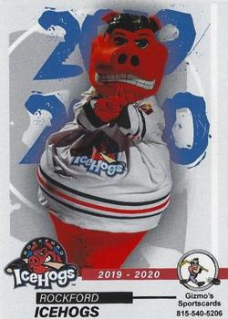 2019-20 Gizmo's Sportscards Rockford IceHogs (AHL) #NNO Hammy Hog Front