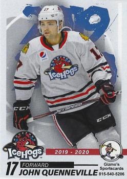 2019-20 Gizmo's Sportscards Rockford IceHogs (AHL) #NNO John Quenneville Front