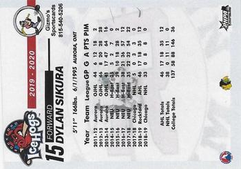 2019-20 Gizmo's Sportscards Rockford IceHogs (AHL) #NNO Dylan Sikura Back