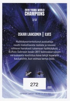 2019-20 Cardset Finland Series 2 - 2019 Young World Champions #2 Oskari Laaksonen Back