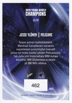 2019-20 Cardset Finland Series 2 - 2019 Young World Champions #11 Jesse Ylönen Back