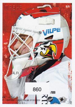 2019-20 Cardset Finland Series 2 - Masks SN999 #8 Mika Järvinen Back