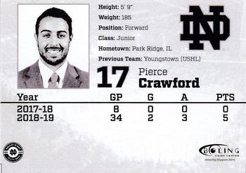 2019-20 Notre Dame Fighting Irish (NCAA) #NNO Pierce Crawford Back