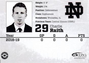 2019-20 Notre Dame Fighting Irish (NCAA) #NNO Charlie Raith Back