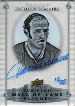 2019-20 Upper Deck Trilogy - Scripted Hall of Fame Plaques #SHOF-JL Jacques Lemaire Front