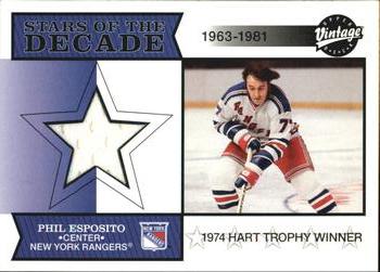 2001-02 Upper Deck Vintage - Stars of the Decade #SD-PE Phil Esposito Front