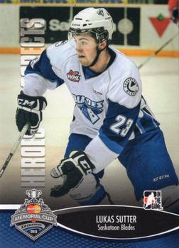 2012-13 In The Game Heroes and Prospects - 2013 Memorial Cup #MC-17 Lukas Sutter Front
