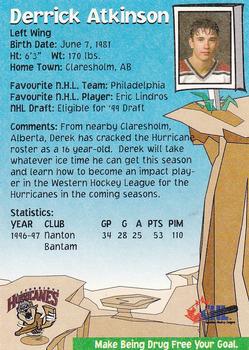 1997-98 Lethbridge Hurricanes (WHL) #NNO Derrick Atkinson Back