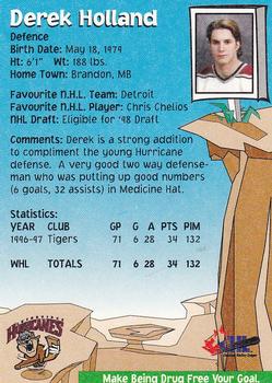 1997-98 Lethbridge Hurricanes (WHL) #NNO Derek Holland Back