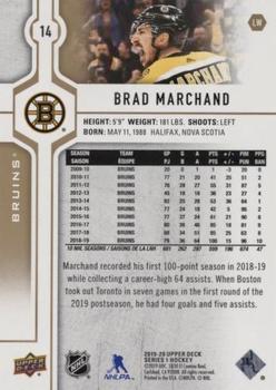 2019-20 Upper Deck - Silver Foil #14 Brad Marchand Back