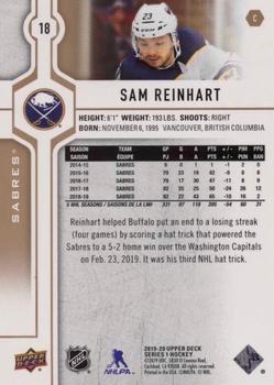 2019-20 Upper Deck - Silver Foil #18 Sam Reinhart Back