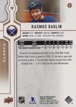 2019-20 Upper Deck - Silver Foil #19 Rasmus Dahlin Back