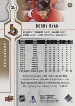 2019-20 Upper Deck - Silver Foil #34 Bobby Ryan Back