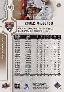 2019-20 Upper Deck - Silver Foil #45 Roberto Luongo Back
