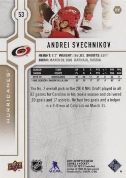 2019-20 Upper Deck - Silver Foil #53 Andrei Svechnikov Back