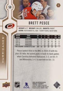 2019-20 Upper Deck - Silver Foil #58 Brett Pesce Back