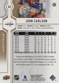 2019-20 Upper Deck - Silver Foil #64 John Carlson Back