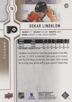 2019-20 Upper Deck - Silver Foil #76 Oskar Lindblom Back