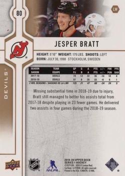 2019-20 Upper Deck - Silver Foil #80 Jesper Bratt Back
