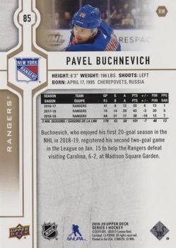 2019-20 Upper Deck - Silver Foil #85 Pavel Buchnevich Back