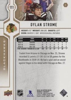 2019-20 Upper Deck - Silver Foil #111 Dylan Strome Back