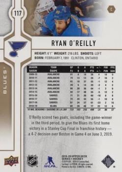 2019-20 Upper Deck - Silver Foil #117 Ryan O'Reilly Back