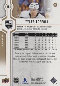 2019-20 Upper Deck - Silver Foil #151 Tyler Toffoli Back