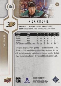 2019-20 Upper Deck - Silver Foil #176 Nick Ritchie Back