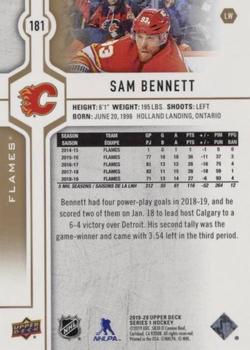 2019-20 Upper Deck - Silver Foil #181 Sam Bennett Back