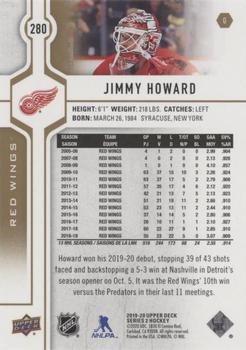 2019-20 Upper Deck - Silver Foil #280 Jimmy Howard Back