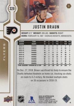 2019-20 Upper Deck - Silver Foil #328 Justin Braun Back