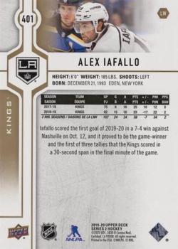 2019-20 Upper Deck - Silver Foil #401 Alex Iafallo Back