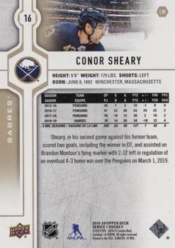 2019-20 Upper Deck - Speckled Rainbow Foil #16 Conor Sheary Back