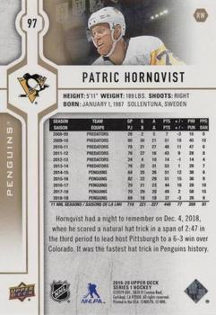 2019-20 Upper Deck - Speckled Rainbow Foil #97 Patric Hornqvist Back