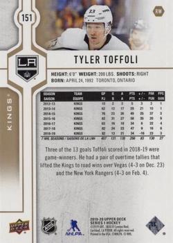 2019-20 Upper Deck - Speckled Rainbow Foil #151 Tyler Toffoli Back