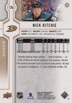 2019-20 Upper Deck - Speckled Rainbow Foil #176 Nick Ritchie Back