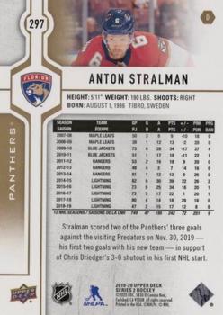 2019-20 Upper Deck - Speckled Rainbow Foil #297 Anton Stralman Back