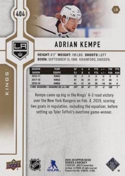 2019-20 Upper Deck - Speckled Rainbow Foil #404 Adrian Kempe Back