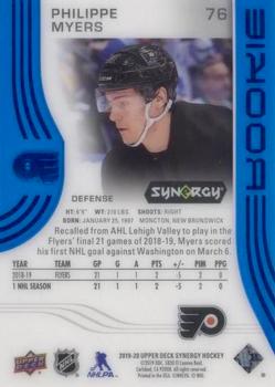 2019-20 Upper Deck Synergy - Blue #76 Philippe Myers Back