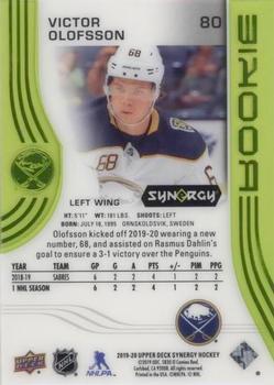 2019-20 Upper Deck Synergy - Green #80 Victor Olofsson Back