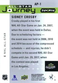 2019-20 Upper Deck Synergy - All-Star Journey - 1st Appearance #AP-1 Sidney Crosby Back