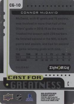 2019-20 Upper Deck Synergy - Cast For Greatness #CG-10 Connor McDavid Back