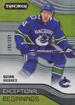 2019-20 Upper Deck Synergy - Exceptional Beginnings #EB-2 Quinn Hughes Front