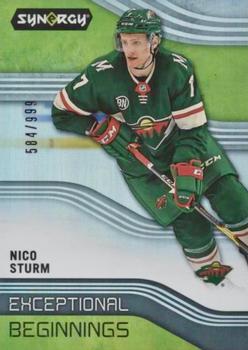 2019-20 Upper Deck Synergy - Exceptional Beginnings #EB-23 Nico Sturm Front
