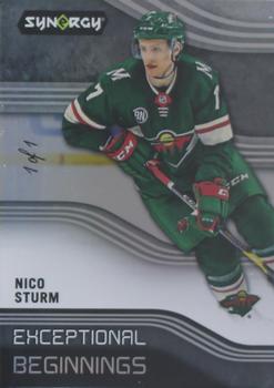 2019-20 Upper Deck Synergy - Exceptional Beginnings Black #EB-23 Nico Sturm Front