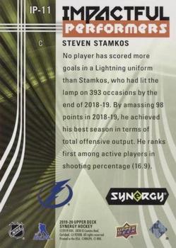 2019-20 Upper Deck Synergy - Impactful Performers #IP-11 Steven Stamkos Back