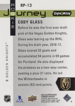 2019-20 Upper Deck Synergy - Rookie NHL Journey - Draft Day #RP-13 Cody Glass Back