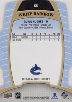 2019-20 Upper Deck Allure - White Rainbow #66 Quinn Hughes Back